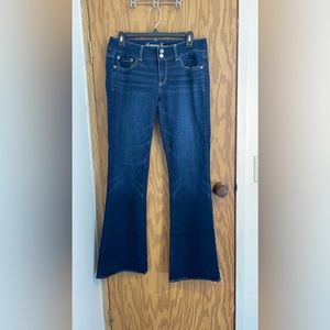 Dark wash American Eagle jeans-super stretch-flare-size 10 LONG